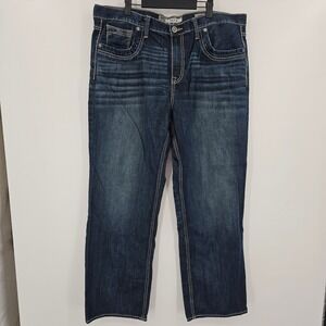 BKE Denim SETH Jeans Mens 40R‎ Straight Leg Dark Wash Cotton (40x31)